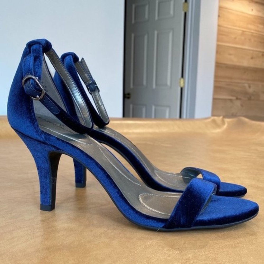 Blue Velvet Heels
